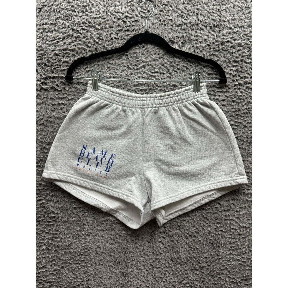 Same Los Angeles Beach Club Malibu Tracksuit Shorts Gray Womens Size S/M